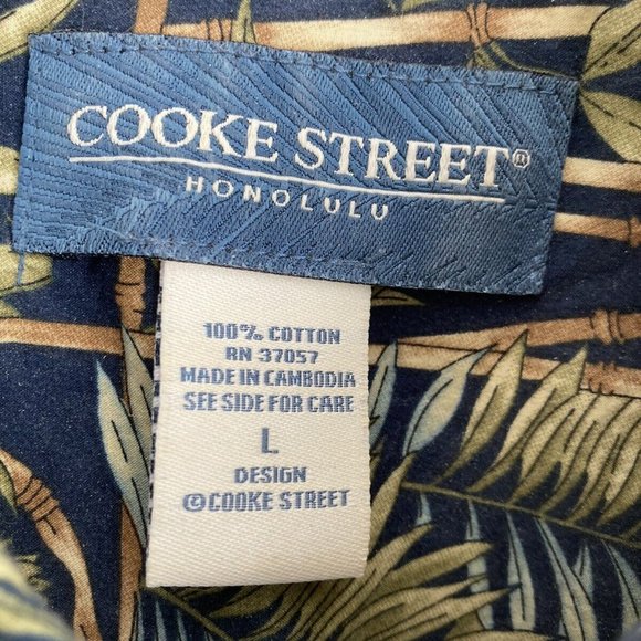 Cooke Street Mens Honolulu Short Sleeves Sz L 100% Cotton - Picture 3 of 4